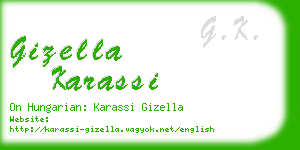 gizella karassi business card
